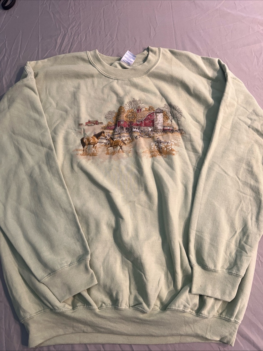 Vintage Country Farm Horse 90s Pullover Sweatshirt XXL